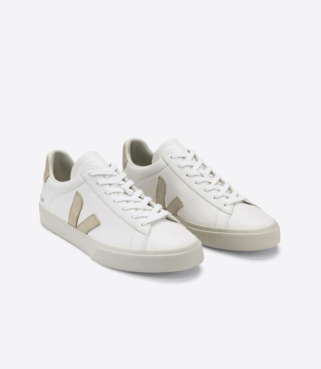 Zapatillas Veja Campo Chromefree Leather White Almond - ECRU