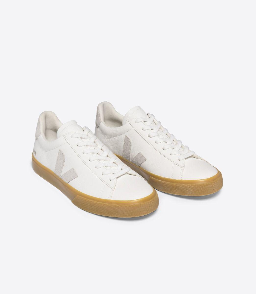 Zapatillas Veja Campo Chromefree Leather White Natural Natural - ECRU