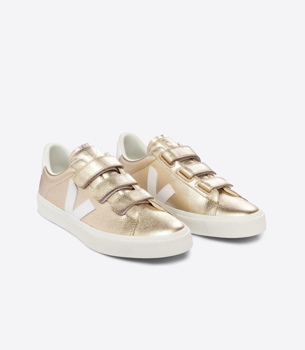 Zapatillas Veja Recife Chromefree Leather White Platine - ECRU