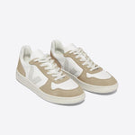 Zapatillas Veja V-10 Chromefree Leather Extra White Natural Sahara - ECRU