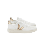 Zapatillas Veja V-10 Chromefree Leather White Platine - ECRU