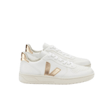 Zapatillas Veja V-10 Chromefree Leather White Platine - ECRU