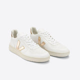 Zapatillas Veja V-10 Chromefree Leather White Platine - ECRU