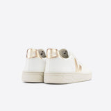 Zapatillas Veja V-10 Chromefree Leather White Platine - ECRU