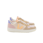 Zapatillas Veja V-10 Suede Multico Peach - ECRU