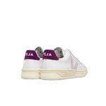 Zapatillas Veja V-12 Leather White Parme Magenta - ECRU