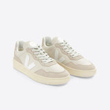 Zapatillas Veja V-90 Leather Pierre White - ECRU