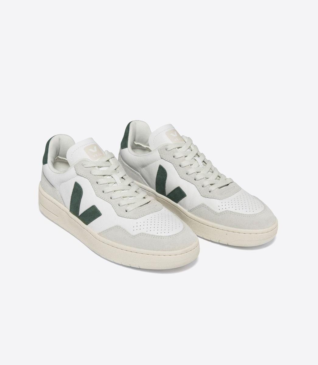 Zapatillas Veja V-90 Leather White Cyprus - ECRU