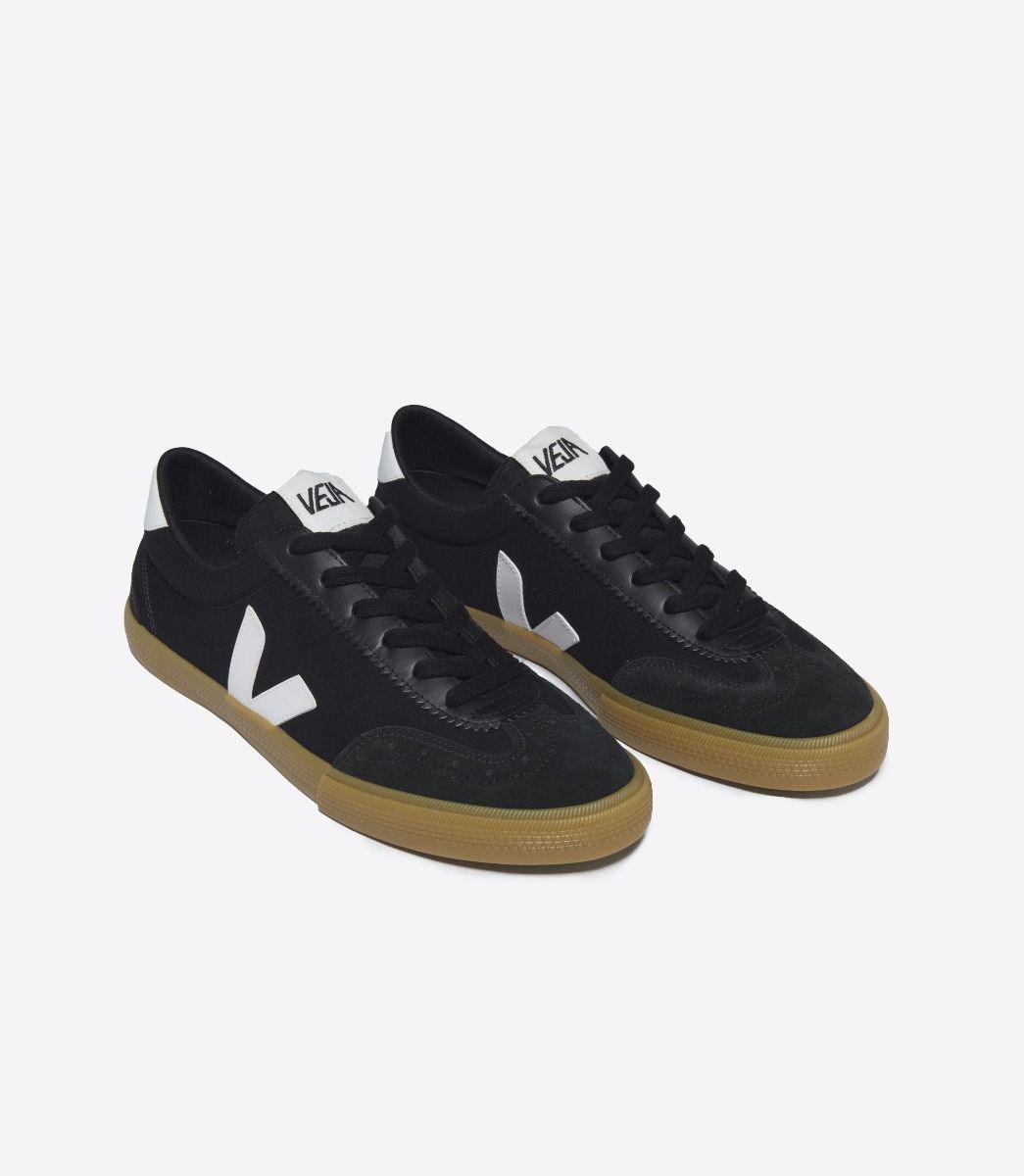 Zapatillas Veja Volley Canvas Black White Natural - ECRU