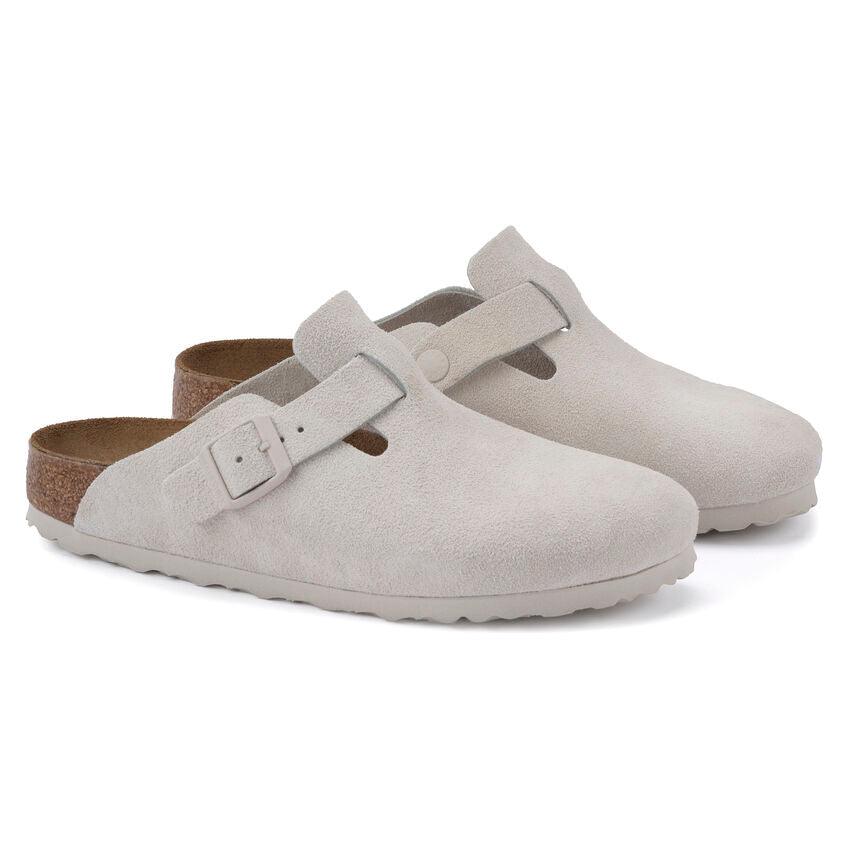 Zuecos Birkenstock Boston Ante Antique Whiteb - ECRU