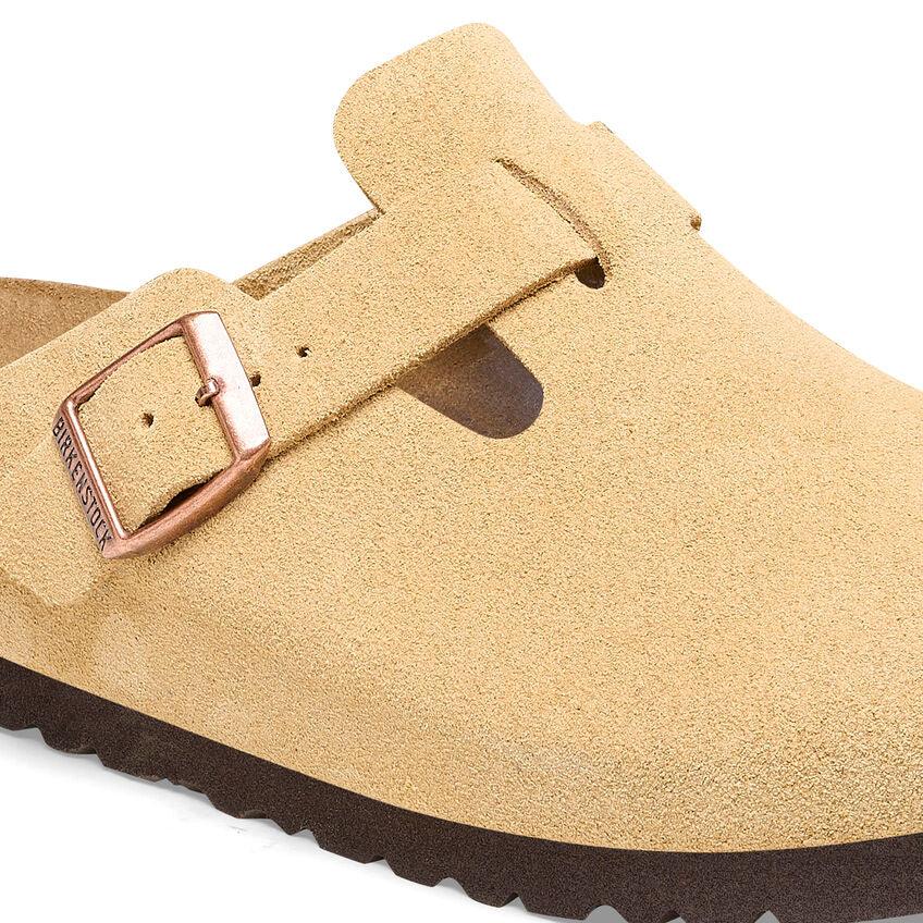 Zuecos Birkenstock Boston Ante Latte Cream - ECRU