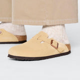 Zuecos Birkenstock Boston Ante Latte Cream - ECRU