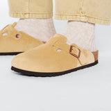 Zuecos Birkenstock Boston Ante Latte Cream - ECRU