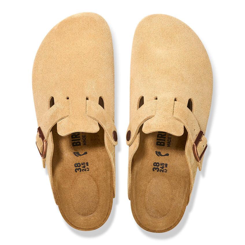 Zuecos Birkenstock Boston Ante Latte Cream - ECRU