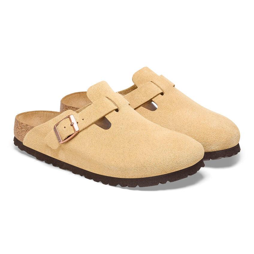 Zuecos Birkenstock Boston Ante Latte Cream - ECRU