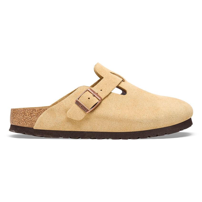 Zuecos Birkenstock Boston Ante Latte Cream - ECRU