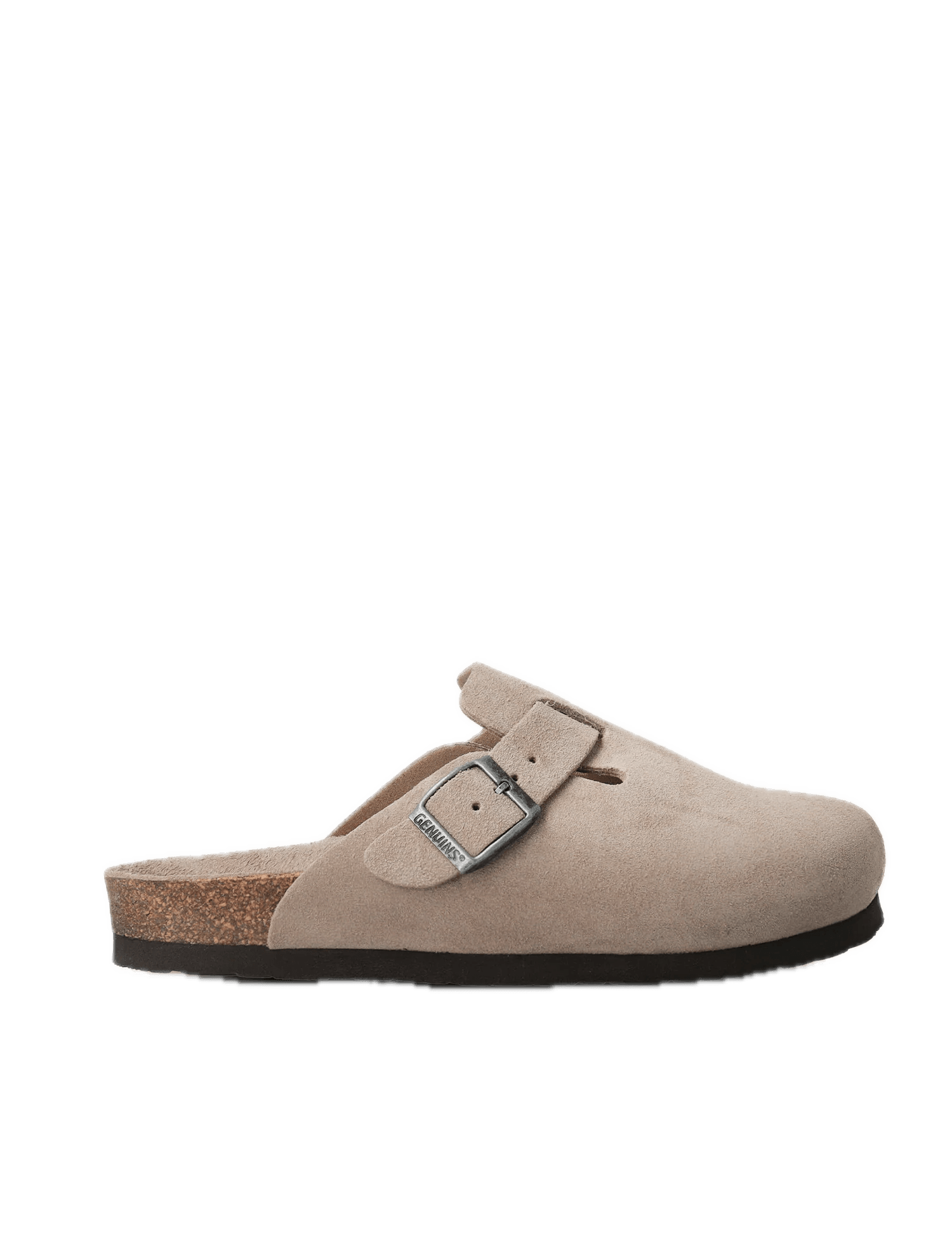 Zuecos Genuins Riva Velour Taupe - ECRU