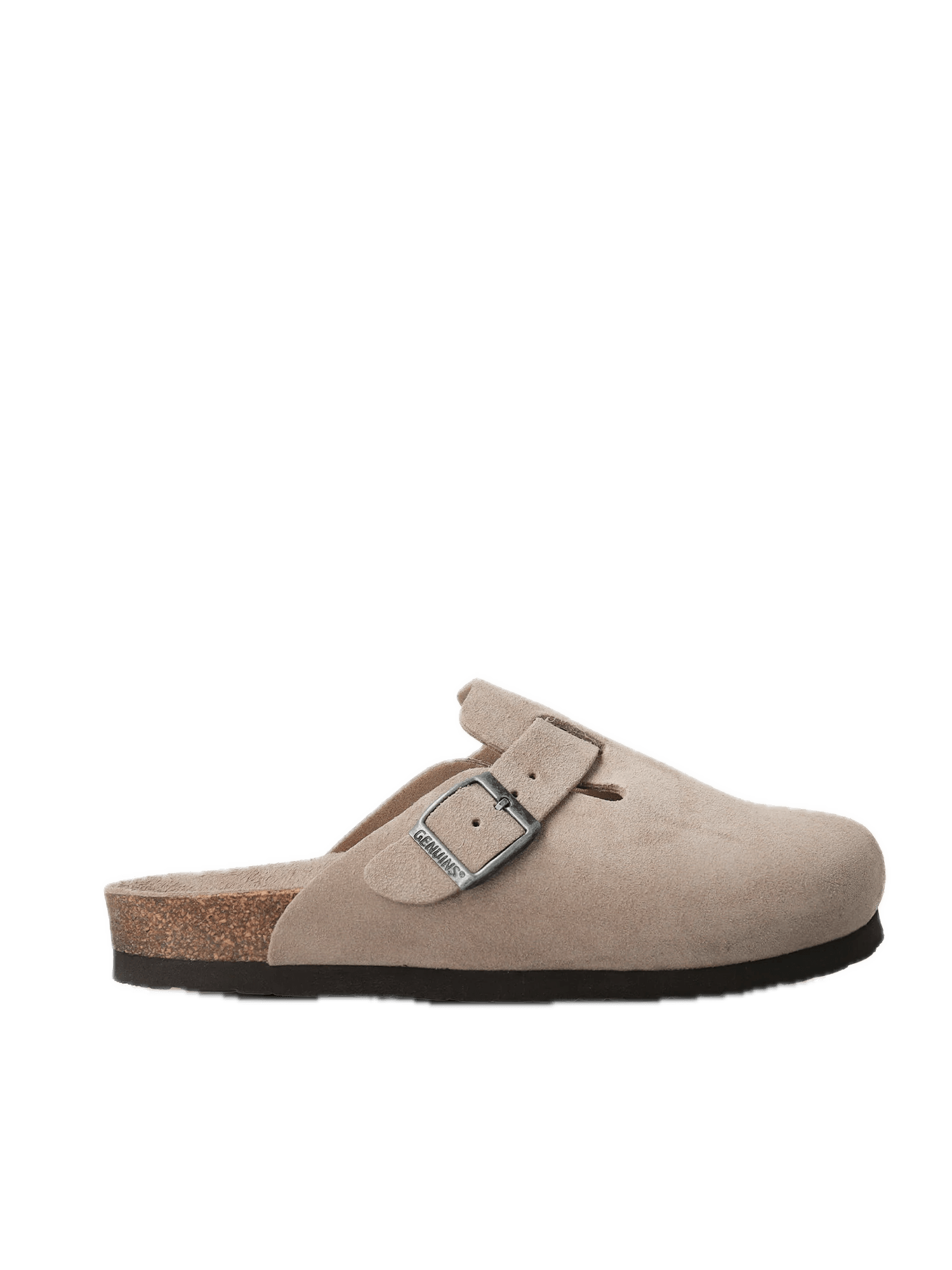 Zuecos Genuins Riva Velour Taupe - ECRU