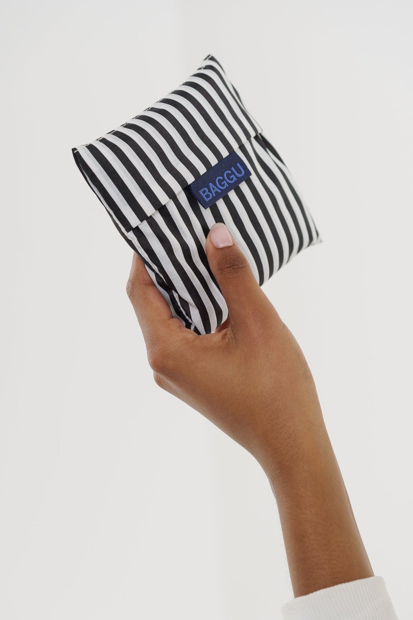 Baggu estándar Black and White Stripe - ECRU