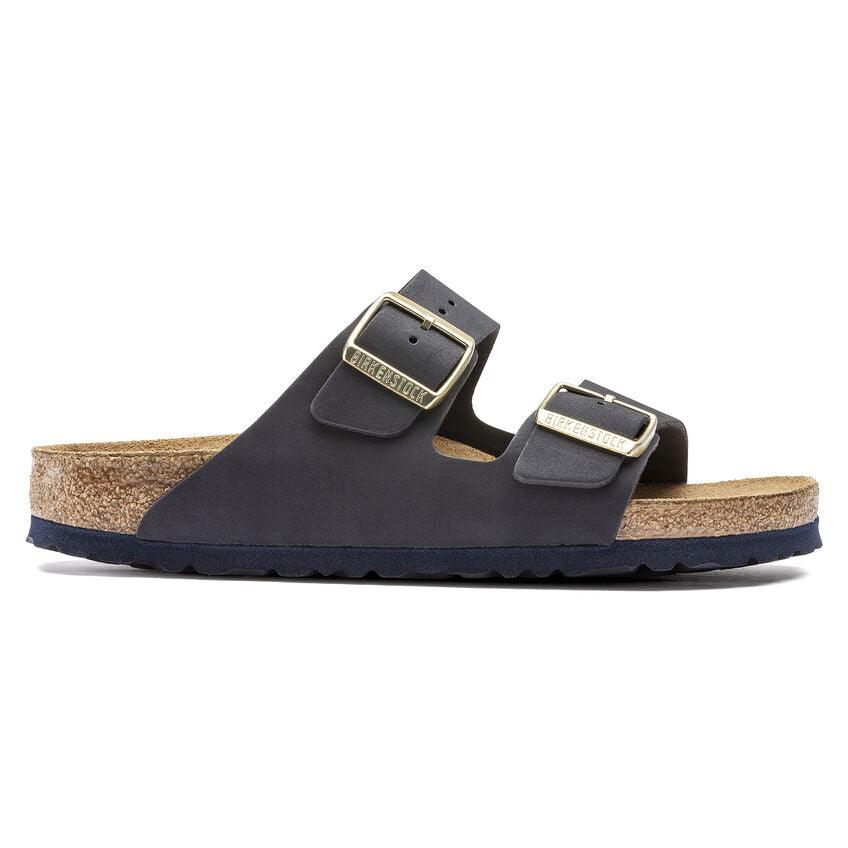 Birkenstock Arizona Plantillablanda Piel nubuc Midnight - ECRU