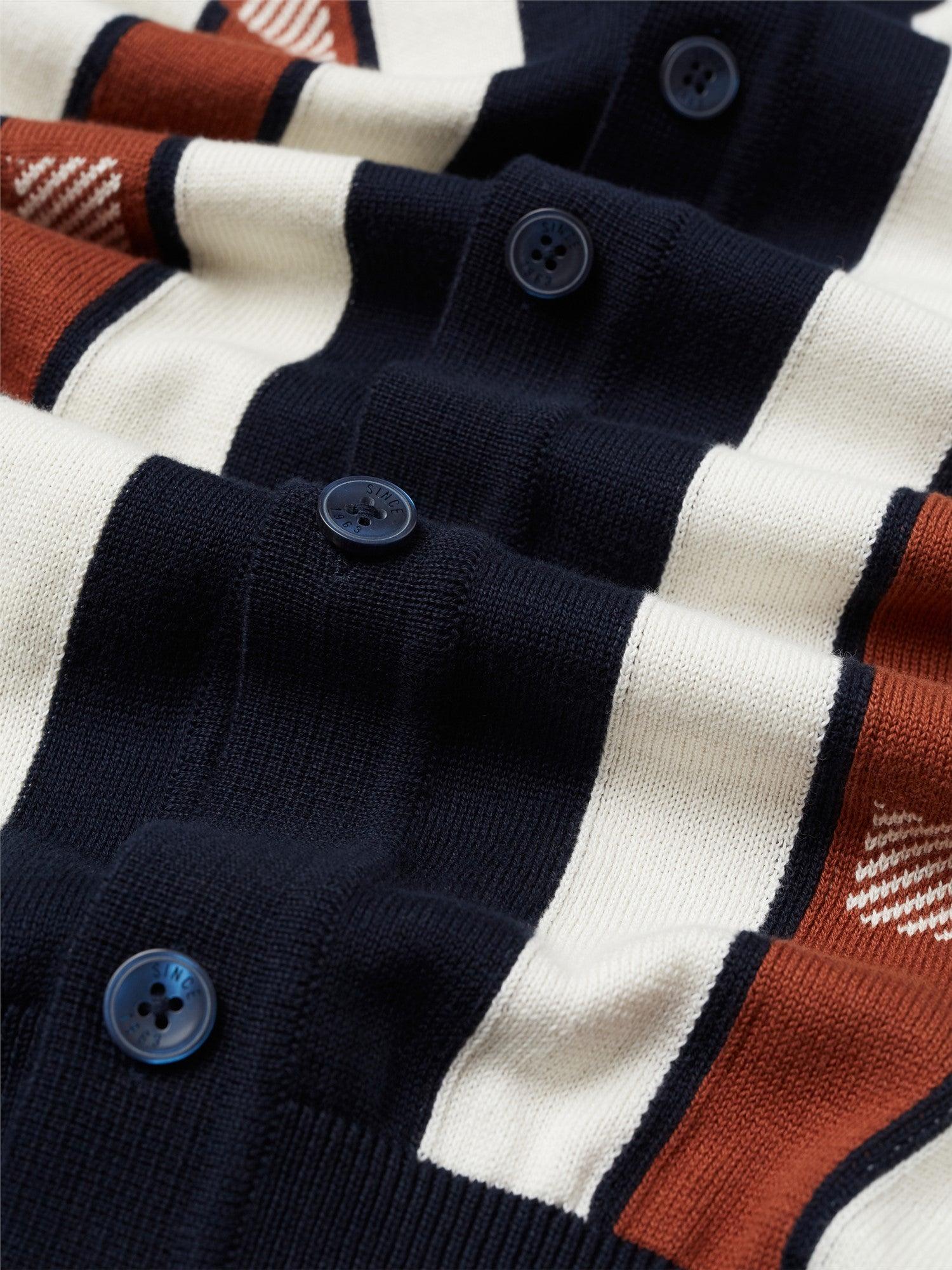 Button Through Mod Polo Shirt - ECRU