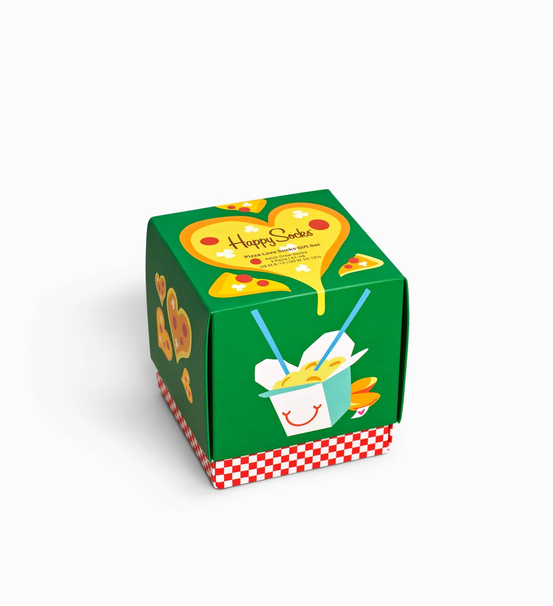 Caja regalo3 Calcetines Pizza Love - ECRU