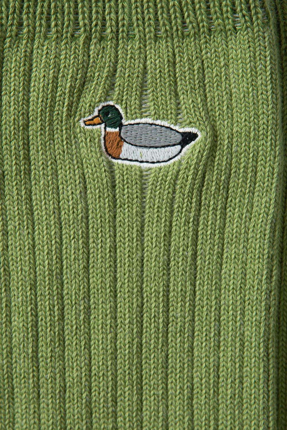 Calcetines Duck Plain Green - ECRU