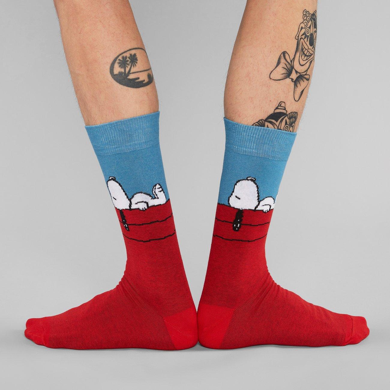 Calcetines Sigtuna Snoopy Red - ECRU