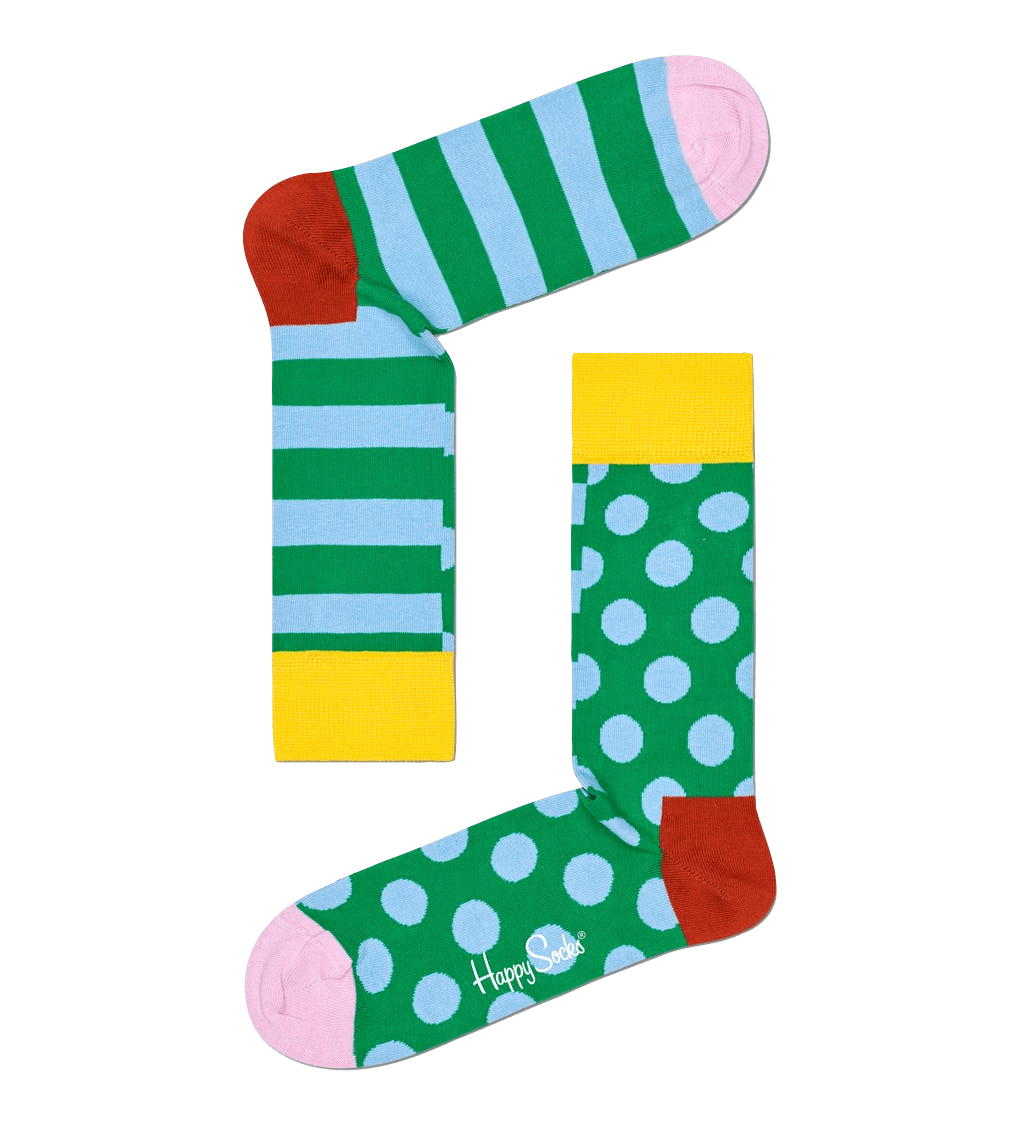 Calcetines Stripe Dot - ECRU