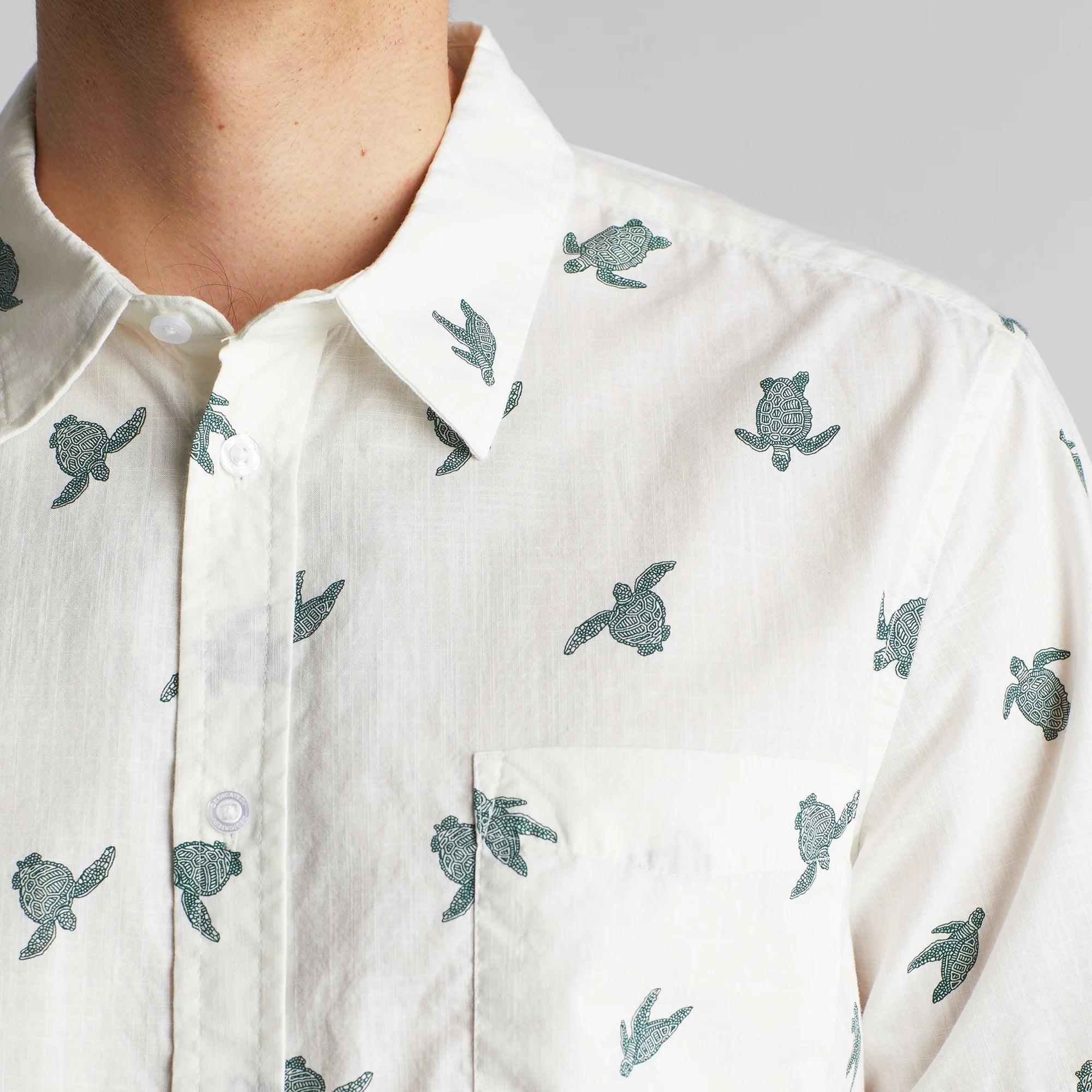 Camisa Sandefjord Sea Turtles Off-White - ECRU