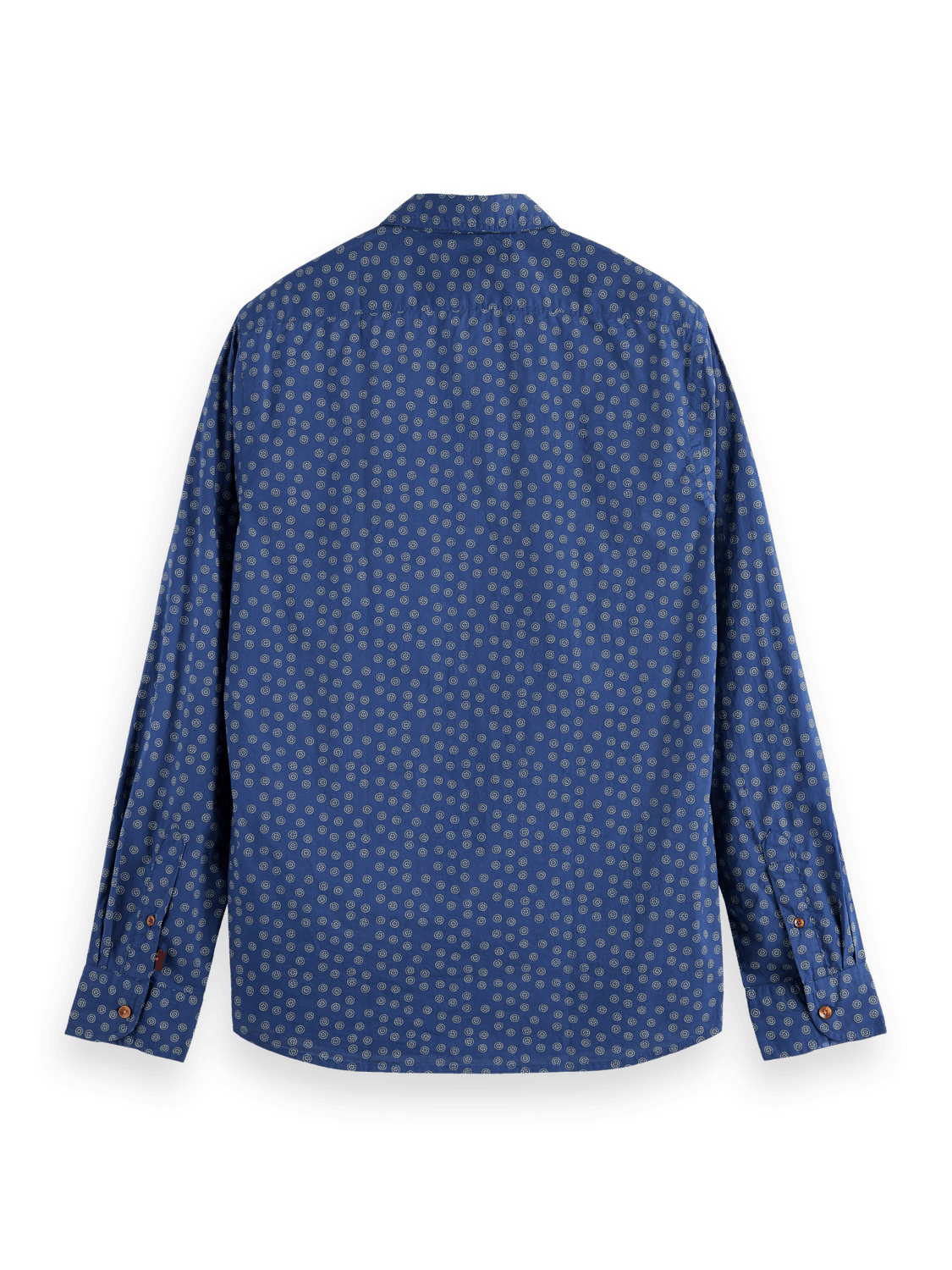 Camisa slim fit estampada en popelín - ECRU