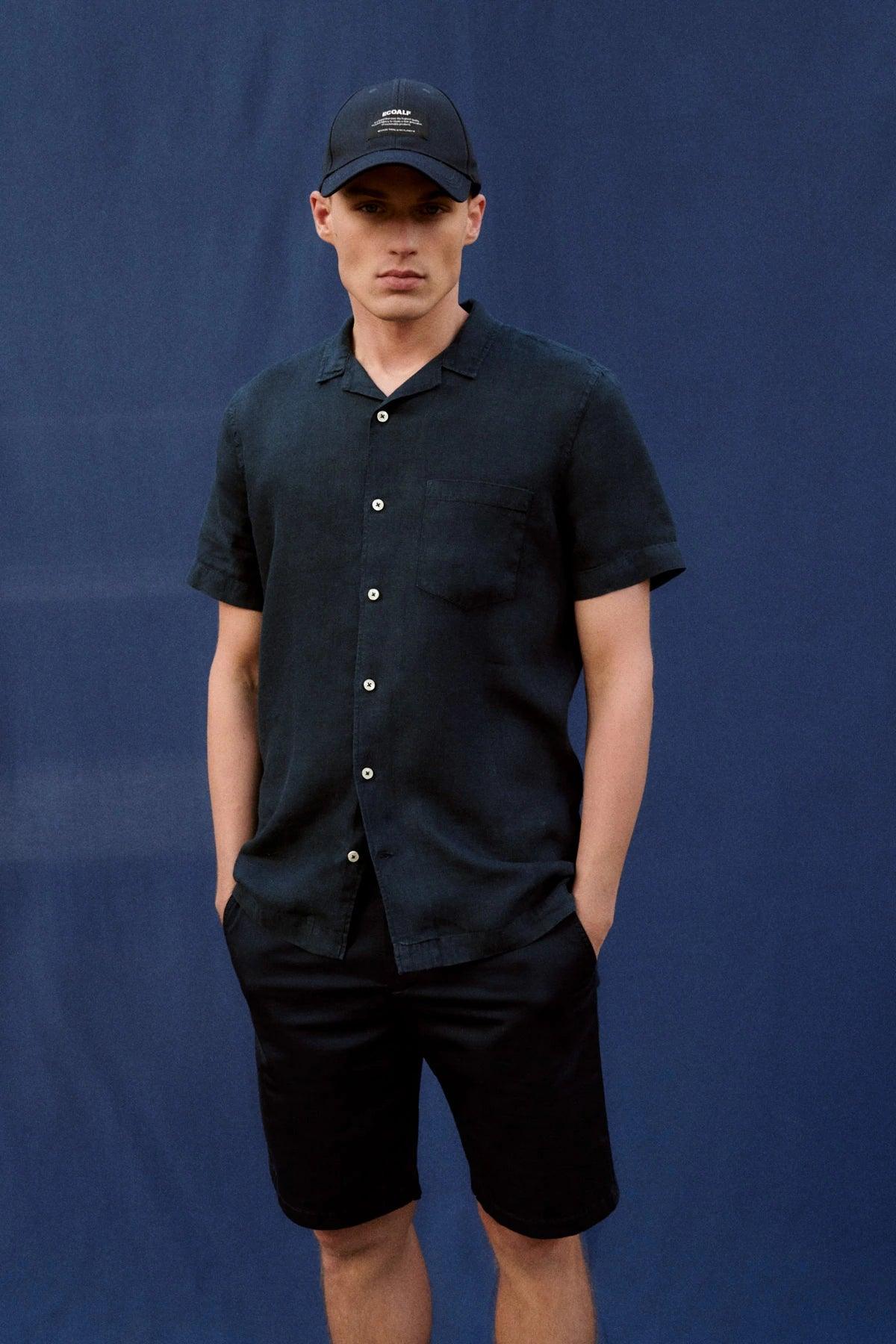 Camisa Sutar Midnight Navy - ECRU