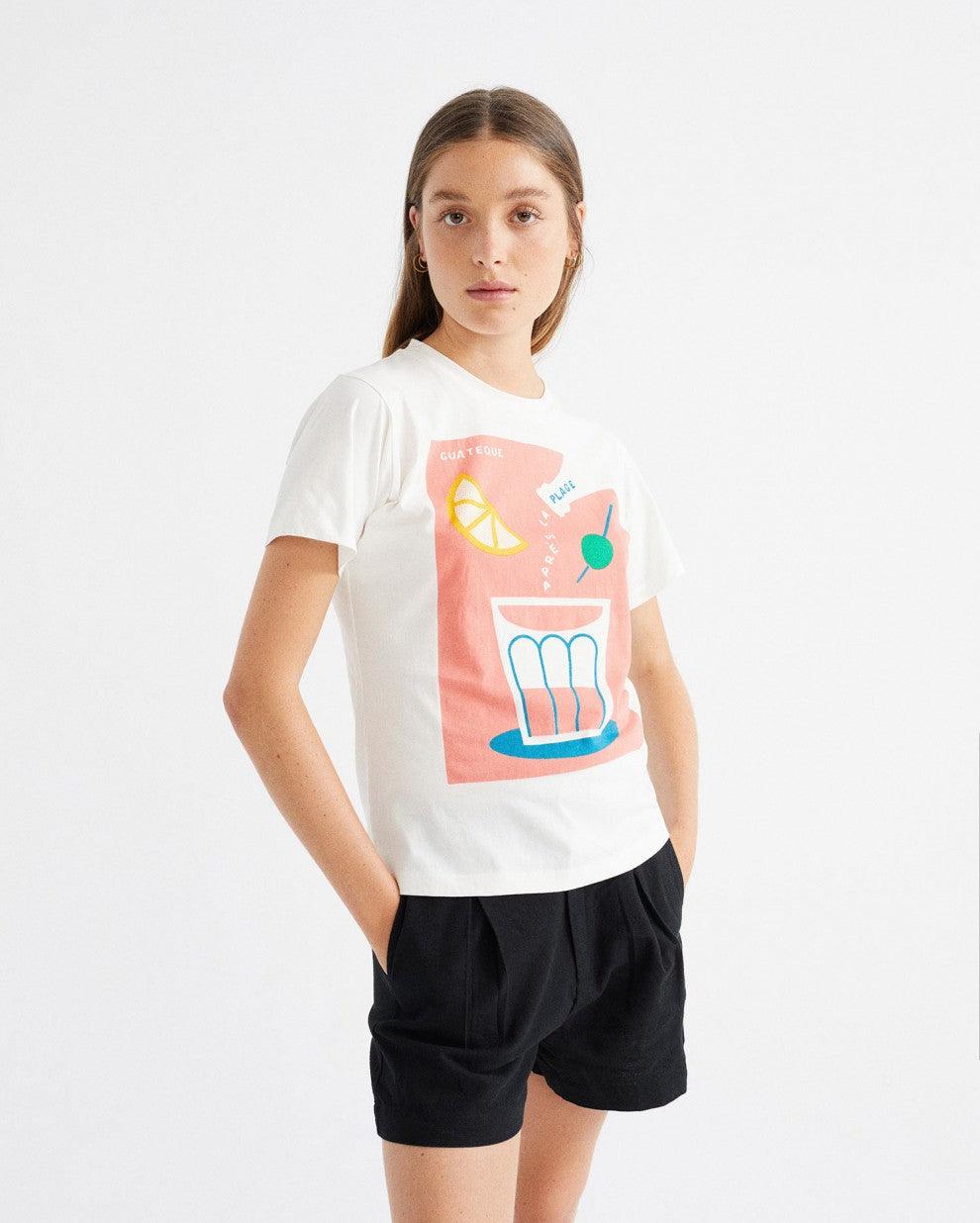 Camiseta Apres La Plage - ECRU