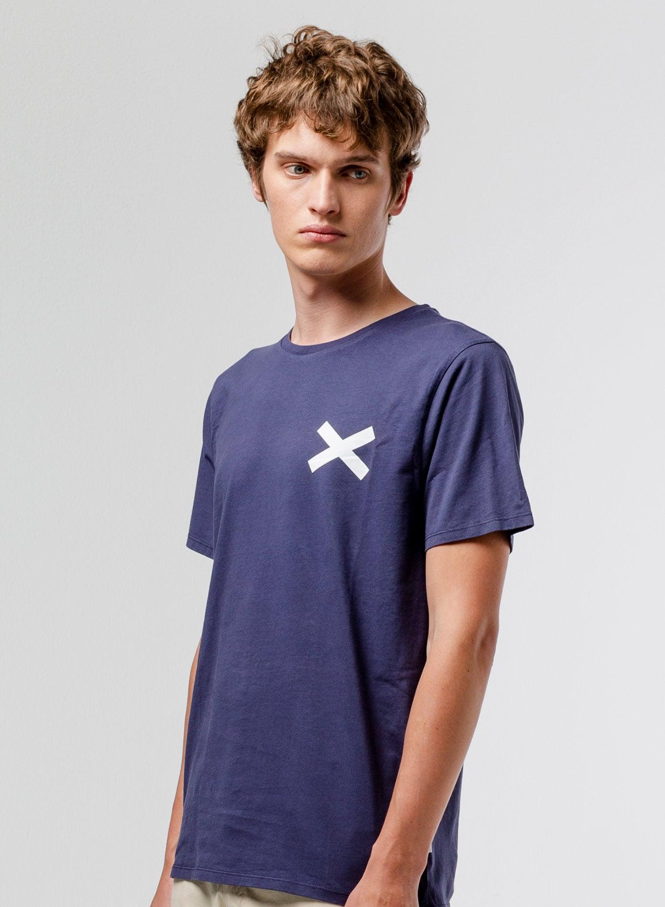 Camiseta Cross Azul - ECRU