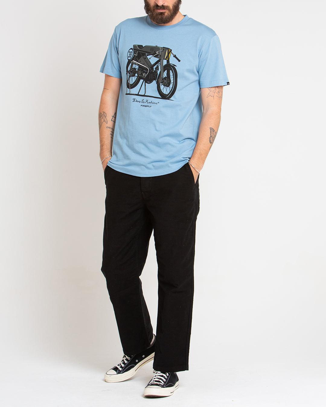 Camiseta Deus Ex Machina Firefly Blue - ECRU