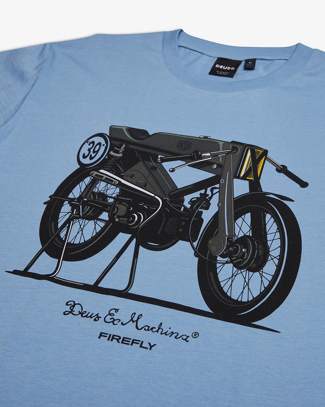 Camiseta Deus Ex Machina Firefly Blue - ECRU