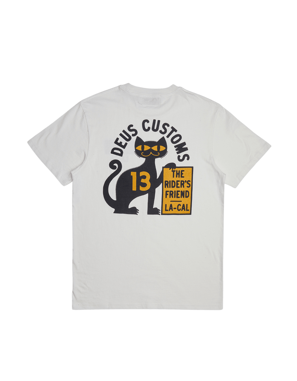 Camiseta Deus Ex Machina Super Stitious Vintage White - ECRU