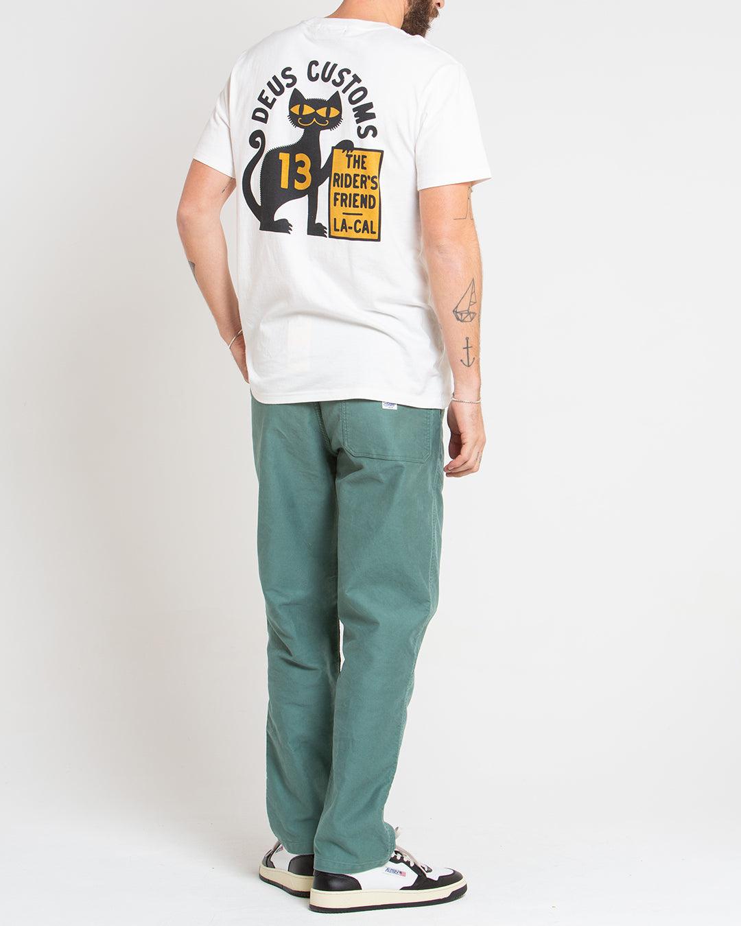 Camiseta Deus Ex Machina Super Stitious Vintage White - ECRU