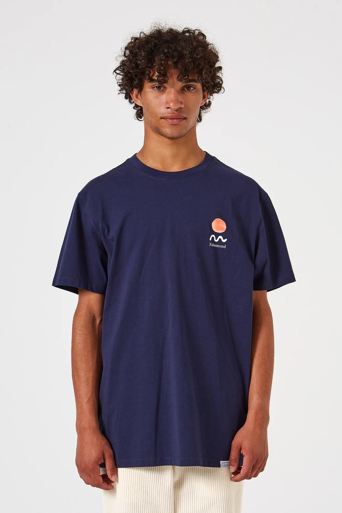 Camiseta Doodle Plain Navy - ECRU