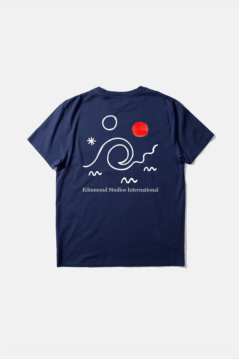 Camiseta Doodle Plain Navy - ECRU