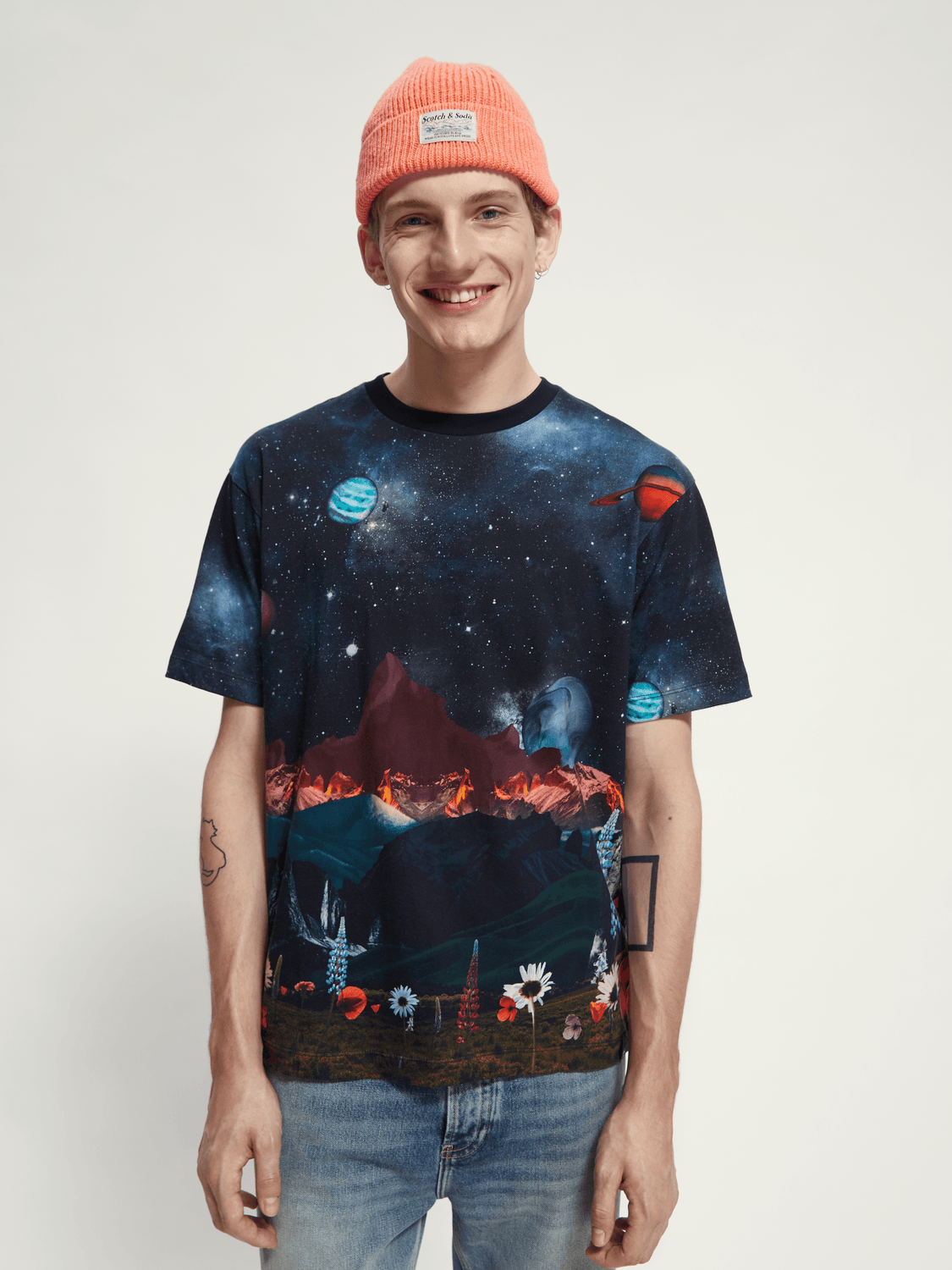 Camiseta Estampada Our Space - ECRU