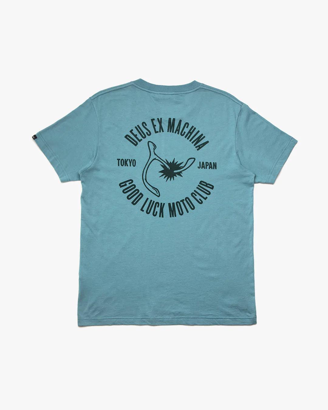 Camiseta Good Luck Smoke Blue - ECRU