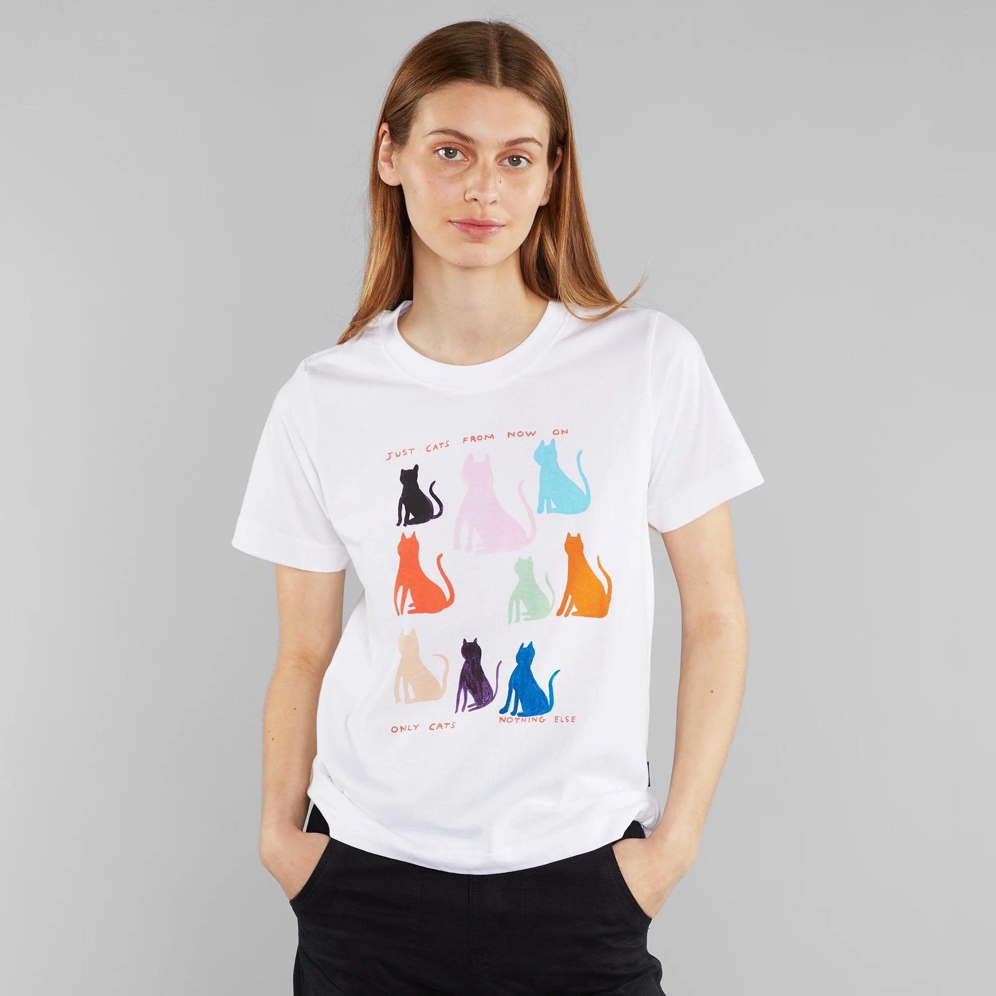 Camiseta Mysen Just Cats White - ECRU