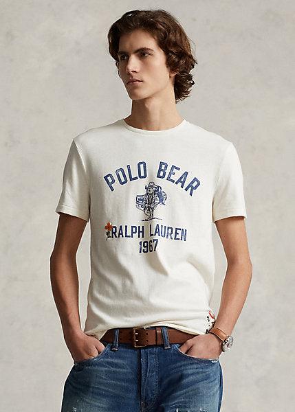 Camiseta Ralph Lauren de punto jersey Custom Slim Fit - ECRU