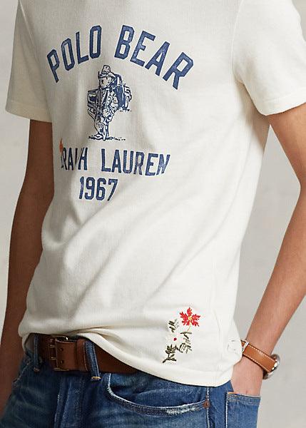 Camiseta Ralph Lauren de punto jersey Custom Slim Fit - ECRU