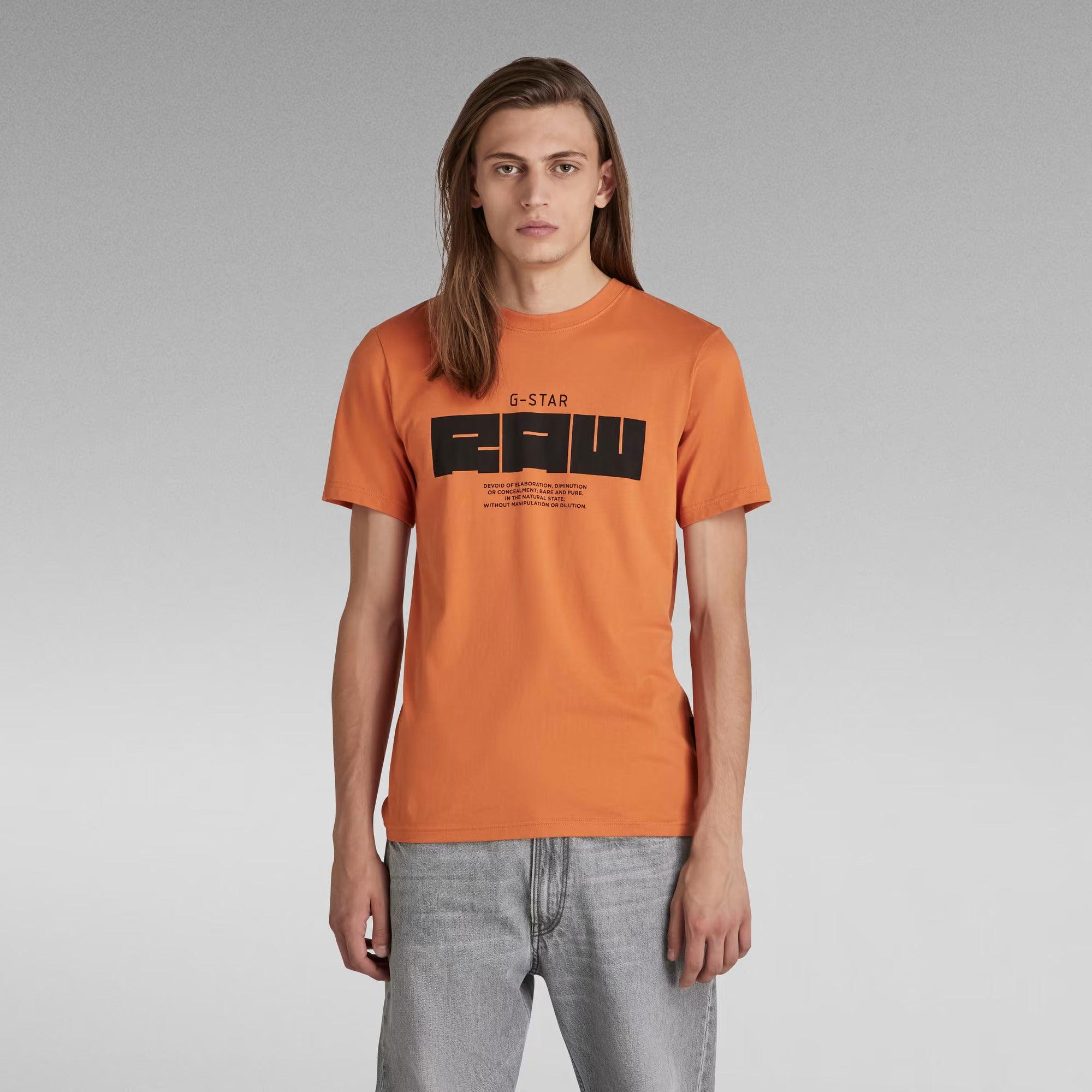 Camiseta Raw Graphic Slim Burned Orange - ECRU