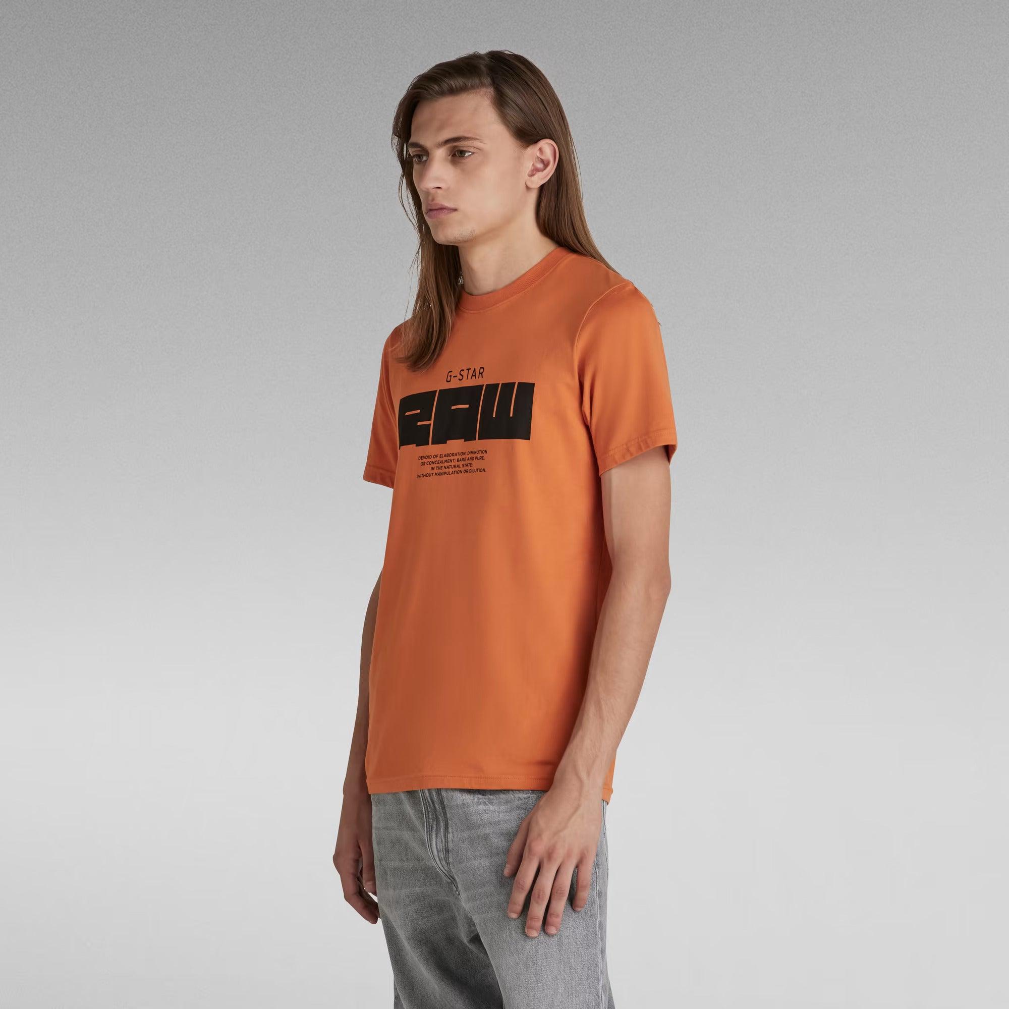 Camiseta Raw Graphic Slim Burned Orange - ECRU