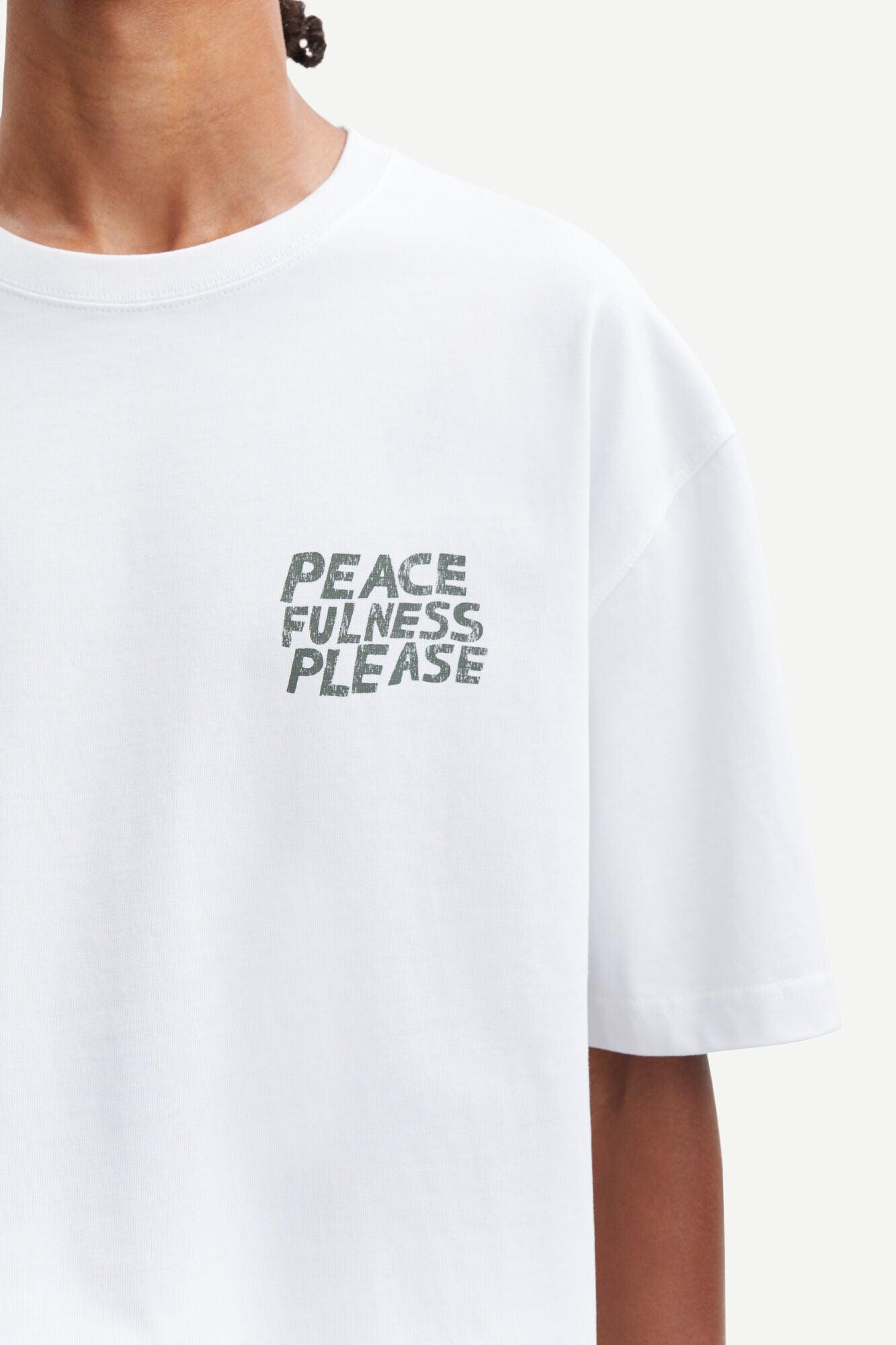 Camiseta Samsøe Samsøe Nathaniel 11725 Peace Flower - ECRU