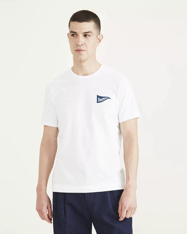 Camiseta Slim Logo Lucent White - ECRU