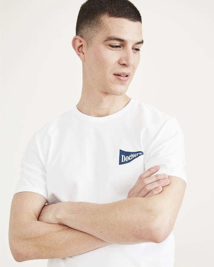 Camiseta Slim Logo Lucent White - ECRU